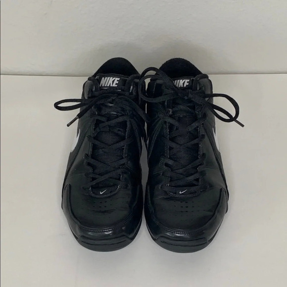 Nike Air Visi Pro Black Leather Athletic Shoes Mid-Top Basketball Sneakers - Picture 3 of 8